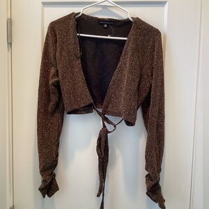 NWOT Haute Monde Cropped Cardigan‎ size XL
